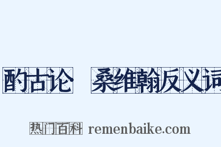 酌古论·桑维翰反义词是什么意思的图片